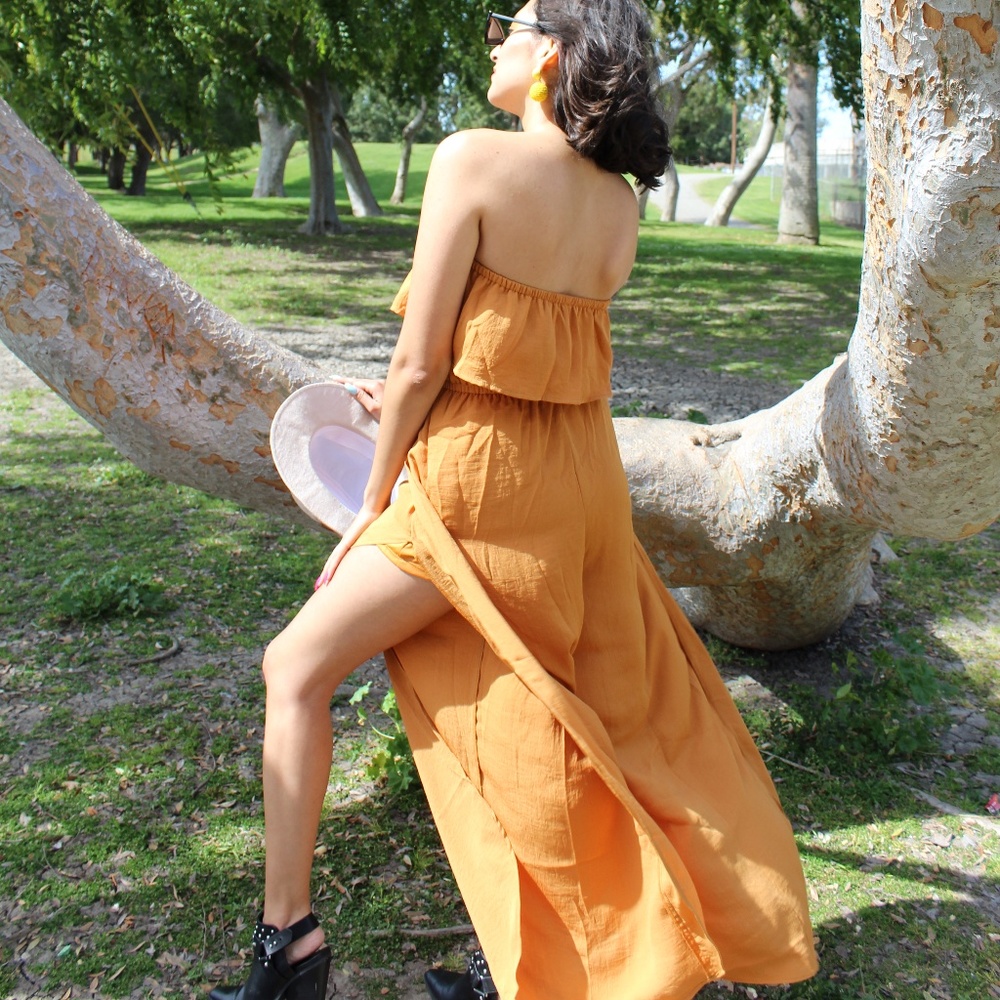 🚨END OF SUMMER SALE// Rust orange Jumpsuit - Picture 2 of 8